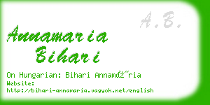 annamaria bihari business card